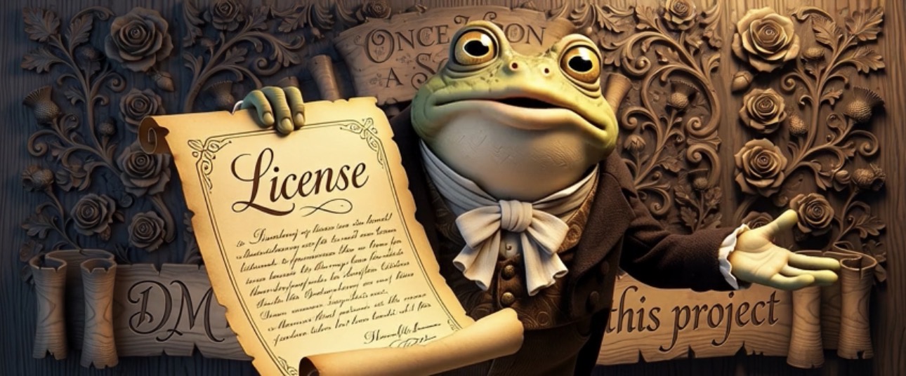 License scroll illustration