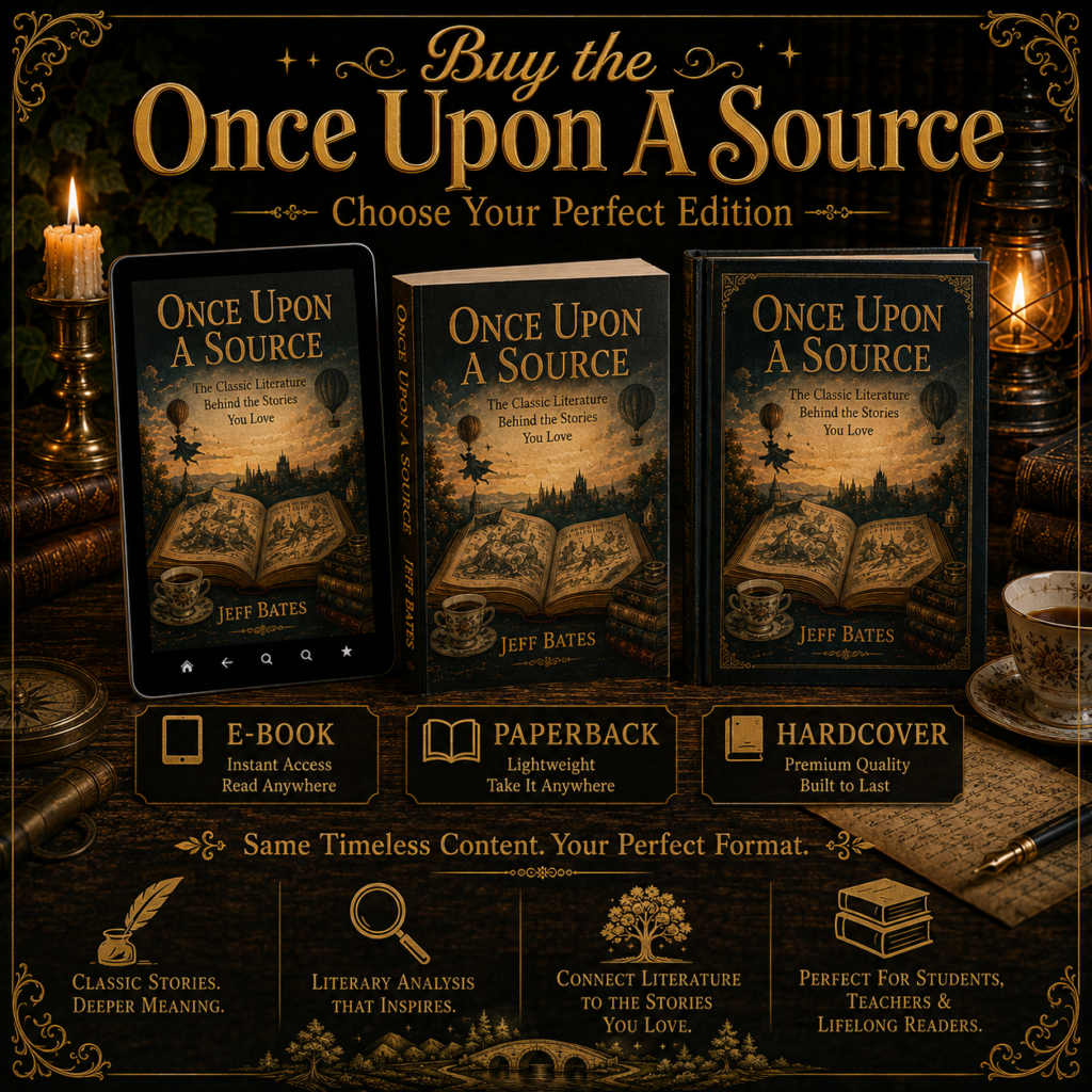 Buy Once Upon A Source by Jeff Bates in e-book, paperback, or hardcover editions featuring classic literature, original source stories, and literary analysis.