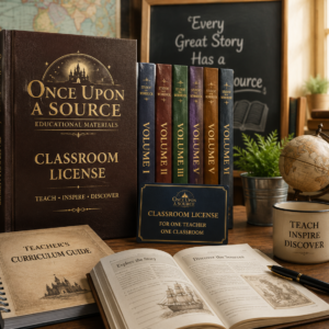 Once Upon a Source Classroom License with Teacher’s Curriculum Guide and six Student Workbook volumes