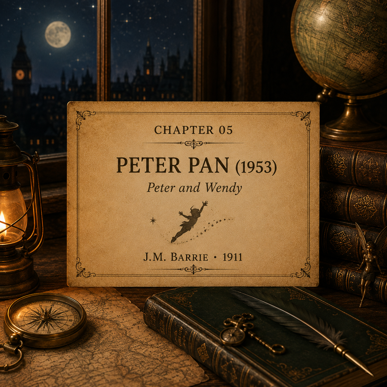 Once Upon A Source Chapter 05 — Peter Pan (1953), exploring its literary origins in J. M. Barrie’s Peter and Wendy, published in 1911.