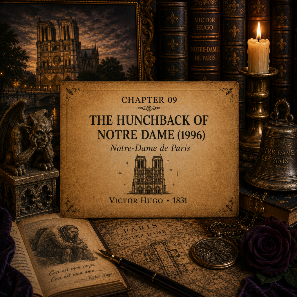 Once Upon A Source Chapter 09 — The Hunchback of Notre Dame (1996), exploring its literary origins in Victor Hugo’s Notre-Dame de Paris, published in 1831.