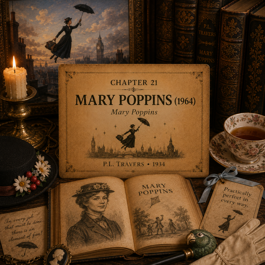 Once Upon A Source Chapter 21 — Mary Poppins (1964) and its literary source, Mary Poppins by P. L. Travers, published in 1934.