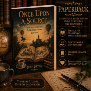Once Upon A Source paperback by Jeff Bates, exploring the classic literature and original sources behind the stories you love.