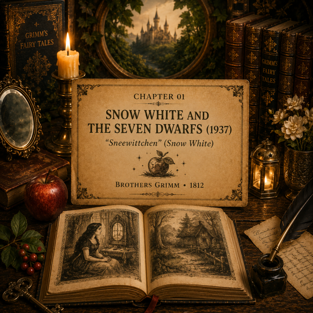 Snow White and the Seven Dwarfs Chapter 01 from Once Upon A Source, comparing the 1937 film with the Brothers Grimm fairy tale Sneewittchen from 1812.